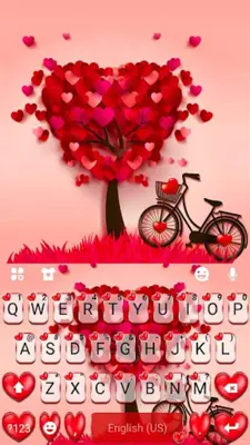 Lovely 3D Heart Theme android App screenshot 0